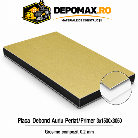 Placa BOND auriu periat/primer 3mm, 1500x3050mm, aluminiu 0.2mm